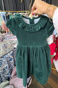 Percy & Tyne Green Velvet Christina Dress