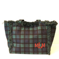 Plaid Fringe Tote