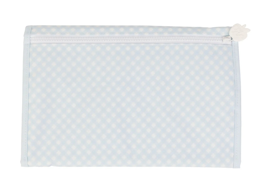 Blue Gingham Changing Pad
