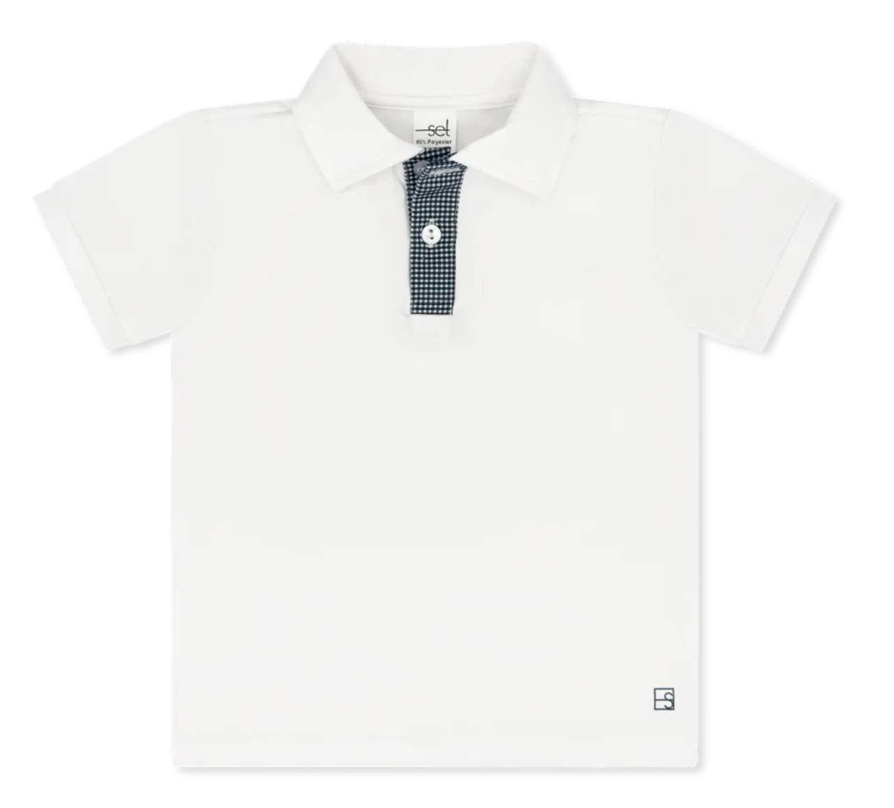 Set Fashions Parker Polo Pure Coconut Nantucket Minigingham