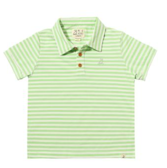 Anchor Polo Lime Cream Stripe