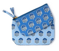 Blue Block Print Pouch Set