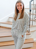 Audrey Women's Longsleeve Top Pant Set - Under the Christmas Tree