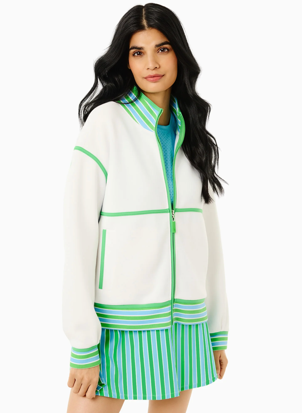 Midweight Double Pique Billie Full Zip Sweatshirt