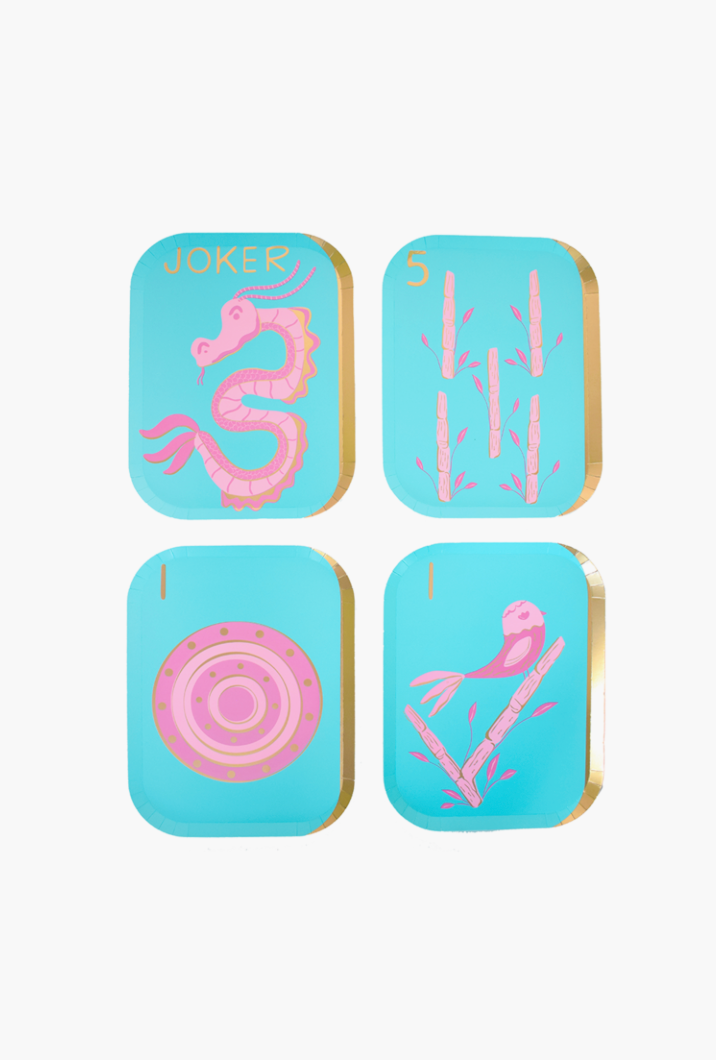 Mahjong Bird Bam Dinner Paper Plates