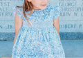 Olivia Blue Floral Smocked Dress