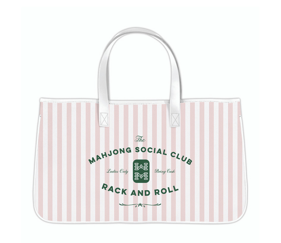 Mahjong Social Club Canvas Tote