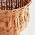 WIDE RATTAN FOOTED URN