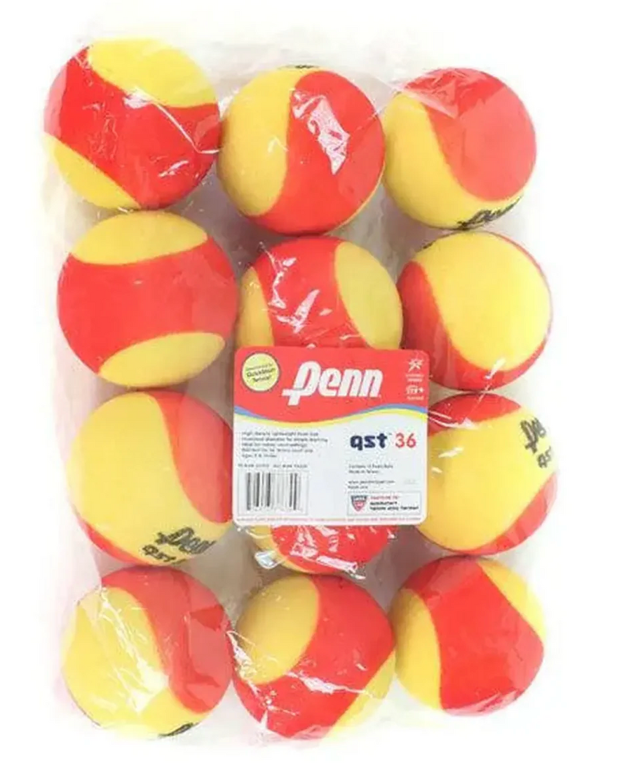 Qst 36 Foam Tennis Balls 12 Pack