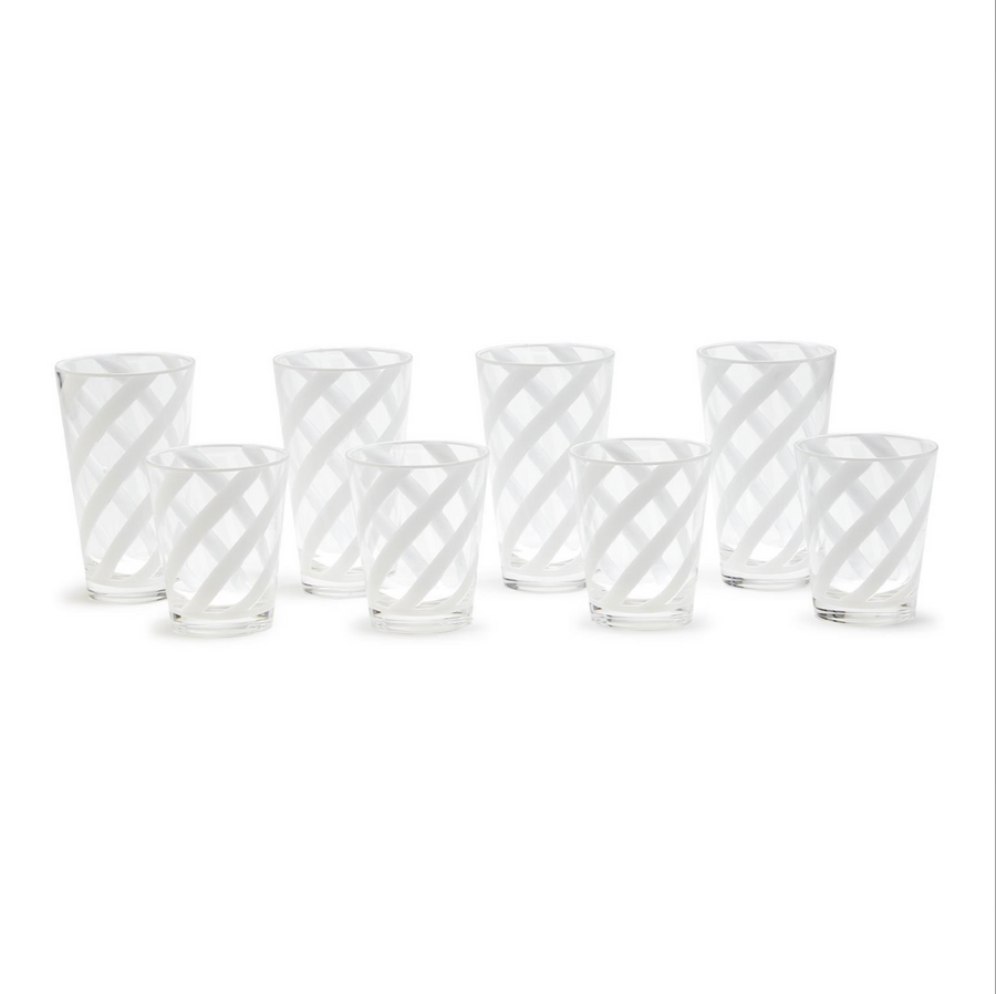 OPAQUE WHITE 4 PIECE GLASS