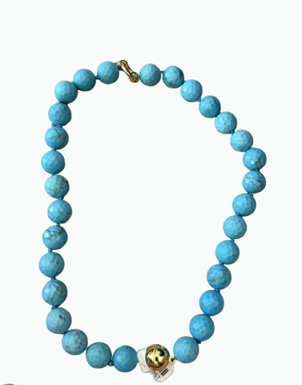 Turquoise Magnetic Beaded Necklace