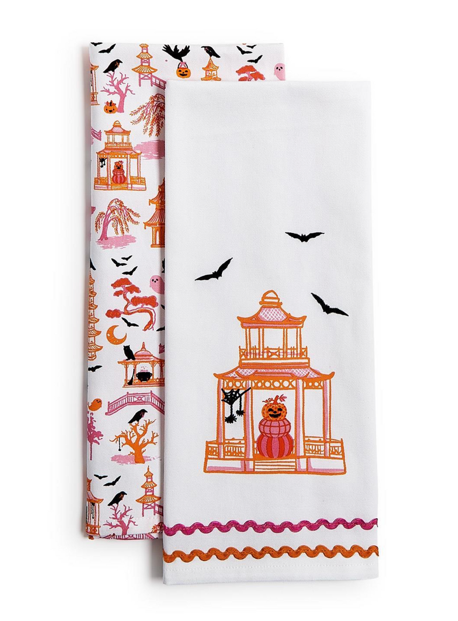 Haunted Pagoda Set of 2 Dish Towels