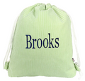 Lime Seersucker Sling Backpack | Mint