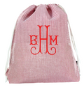 Red Seersucker Sling Backpack | Mint