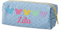 Blue & White Striped Pencil Case