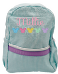 Seersucker Small Backpack Mermaid