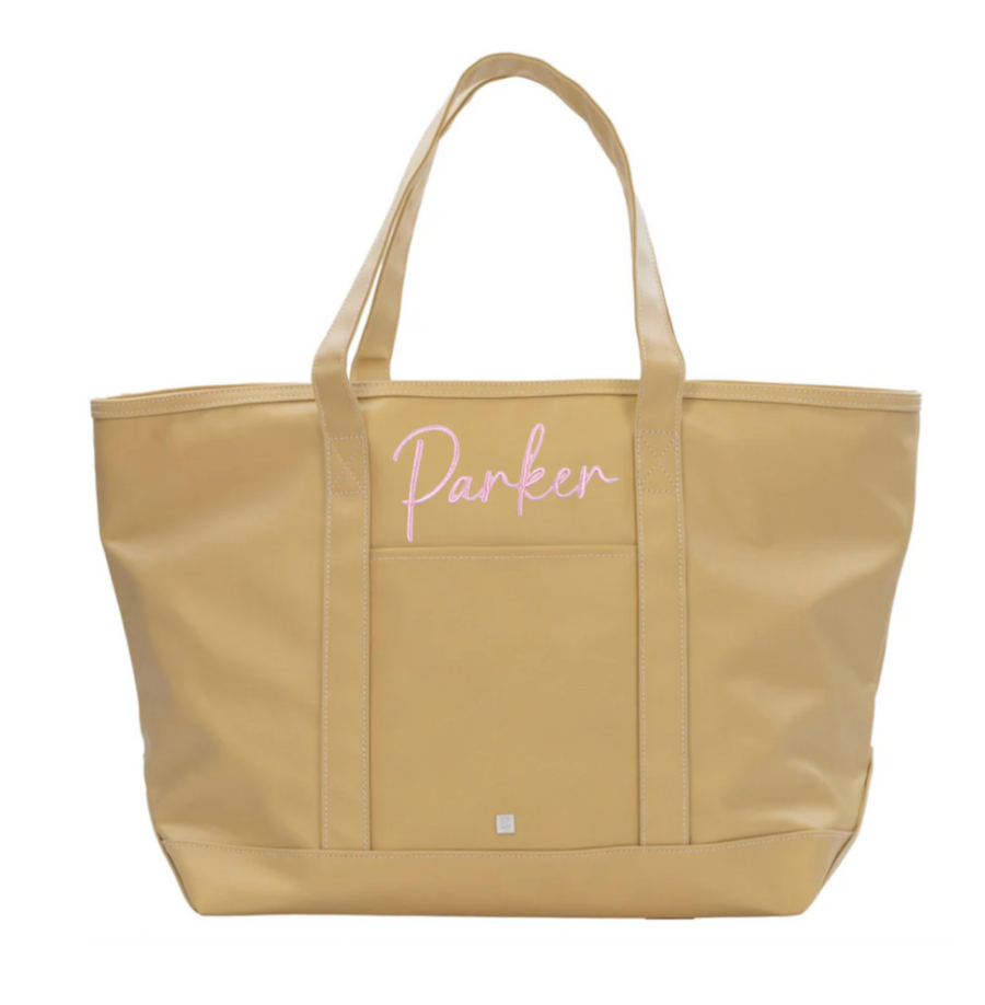 Coated Canvas Midi Tote