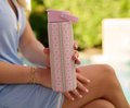 Rosemary Stripe Pink 24 oz. Insulated Water Bottle