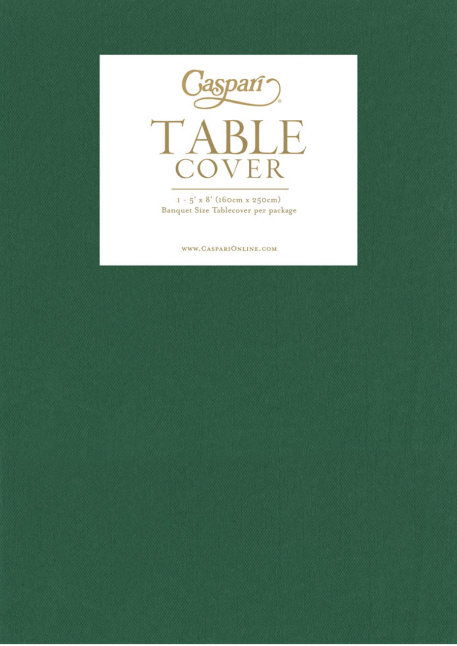 Paper Linen Hunter Green Solid Airlaid Tablecover 5x8