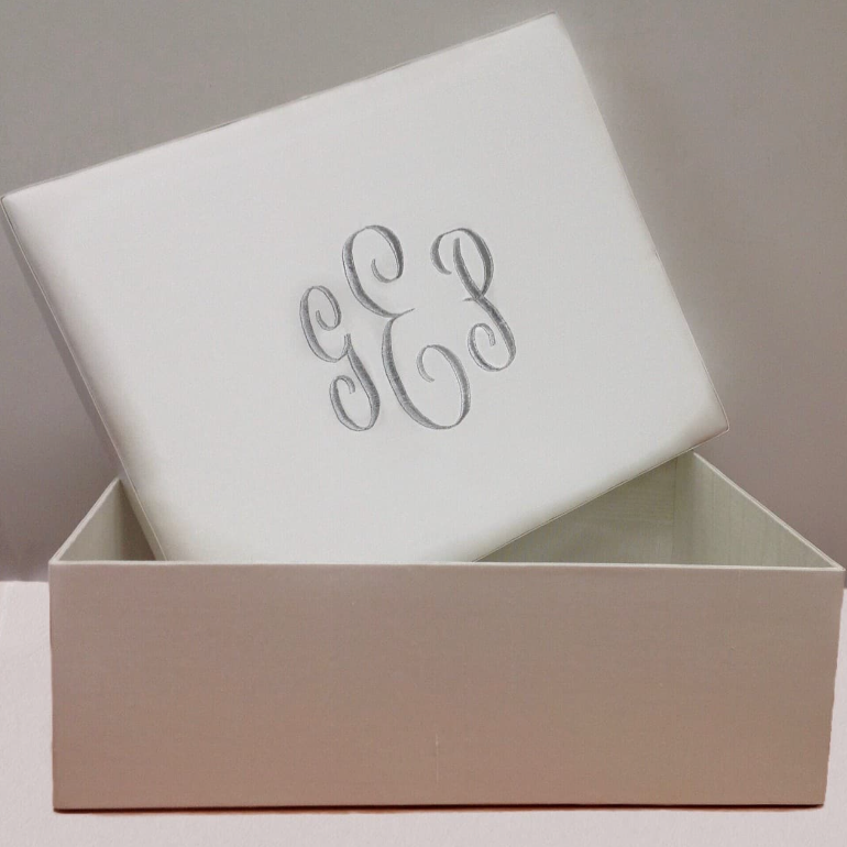 Monogram Wedding or Child Keepsake Box