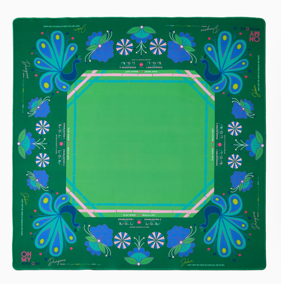 Mahjong Mat Birdie Green in Tube