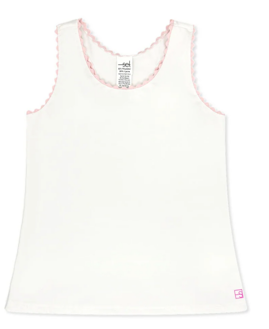 Set Fashions Riley Tank Cotton Candy Pink Ric Rac
