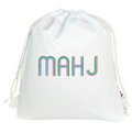 White Seersucker Sling Backpack | Mint