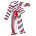 Full-Length Ruffled PJ Set with Velvet Tie