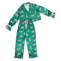 Full-Length Ruffled PJ Set with Velvet Tie