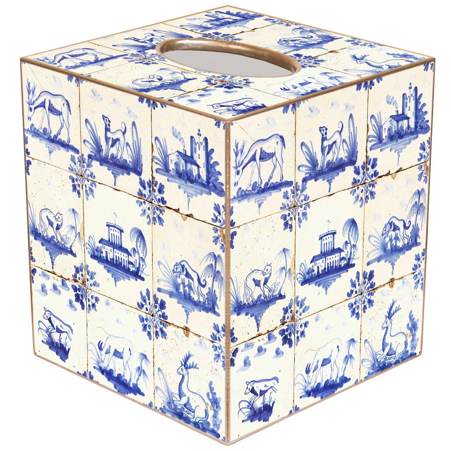Delft Tiles Tissue Box Cover