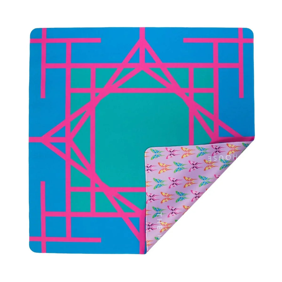 Teal Garden Double Sided Mahjong Mat