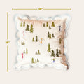 Après Ski Scalloped Square Throw Pillow