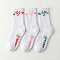 Love All Tennis Crew Socks