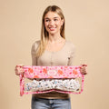 Poppin' Petals Hot Pink Mahjong Tile Keeper Pouch