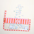 Sicily Stripes Pink Mahjong Tile Keeper Pouch