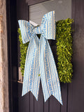 The Bleu Rêverie Stripe Bow
