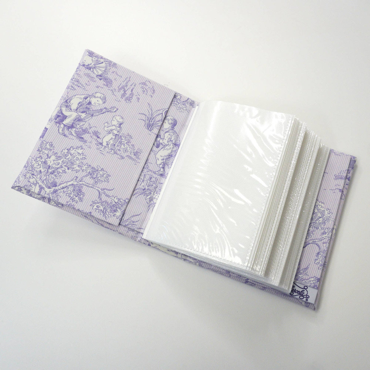 Monogram Hardbound Photo Album in Lavender Bryant Park Toile
