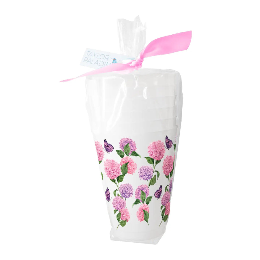 Pink Hydrangea Frosted Cup