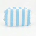 Striped Terry Cloth Cosmetic Pouch Bag