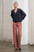 Vintage Seam Wide Denim Pants
