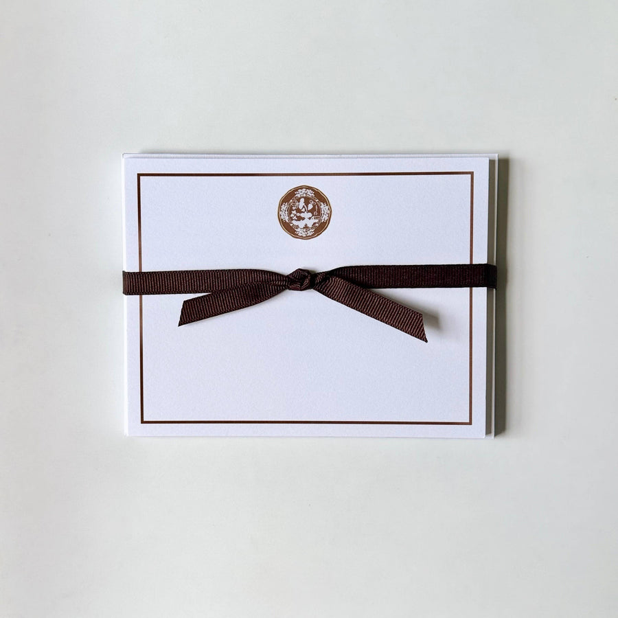 Plate, Brown - Flat Note Cards