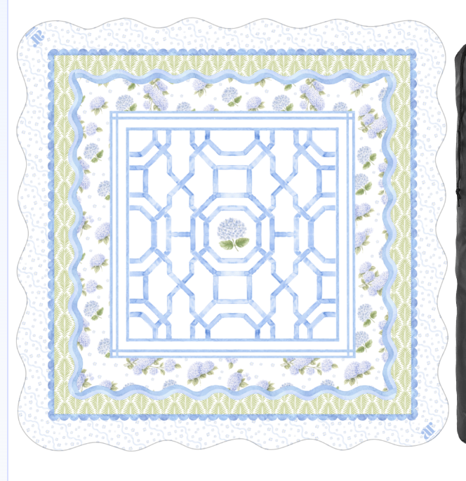 Hamptons Hydrangea Mahjong Mat | The House of Hydrangea Coll