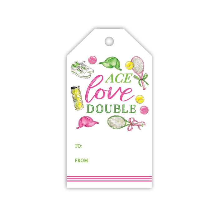 RoseanneBeck Ace Love Double tennis Icons Gift Tags