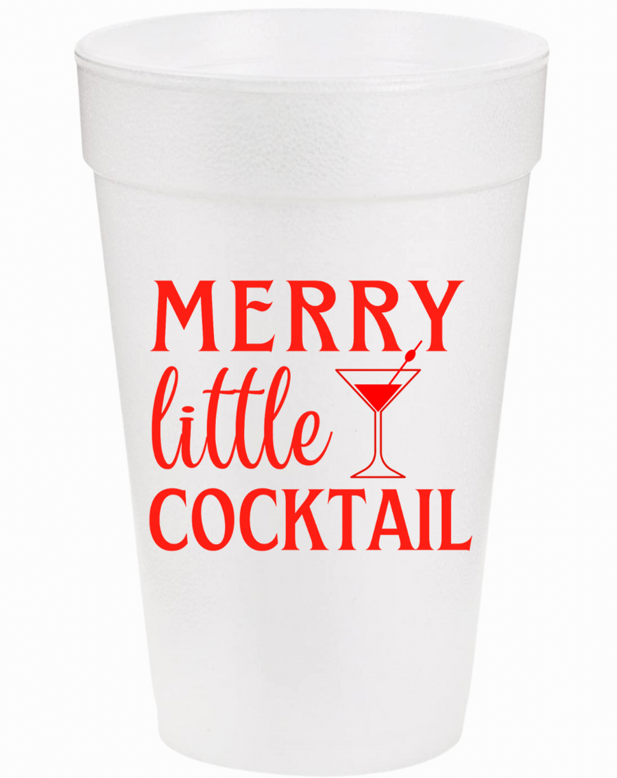 Merry Little Cocktail Styrofoam Cups