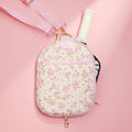 Women's Boho Floral Neoprene Pickleball Paddle Bag In Pink