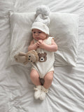 Little Bear Baby Booties - Cream