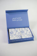 Blue Floral Canasta Cards with Points