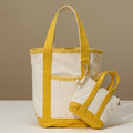 Everywhere-Carry Canvas Tote Bag with Charm Holder