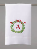 Monogramed Wreath Guest Towel