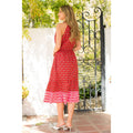 Halter Button Up Print Maxi Dress